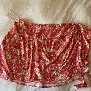 Resa floral wrap skirt